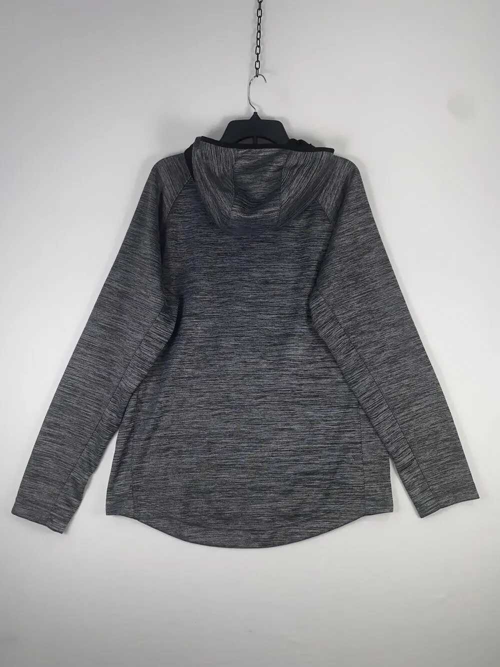 Nike Hoodie Mens Medium Gray Dri-FIT Pullover Kangaroo Pocket Logo Sweatshirt